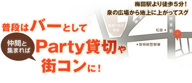 Party貸切やウェディング二次会